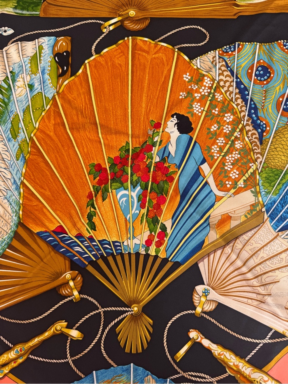 Gorgeous Hermes-Paris  “Brise de Charme” Silk Scarf by Julie Abadie